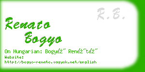 renato bogyo business card